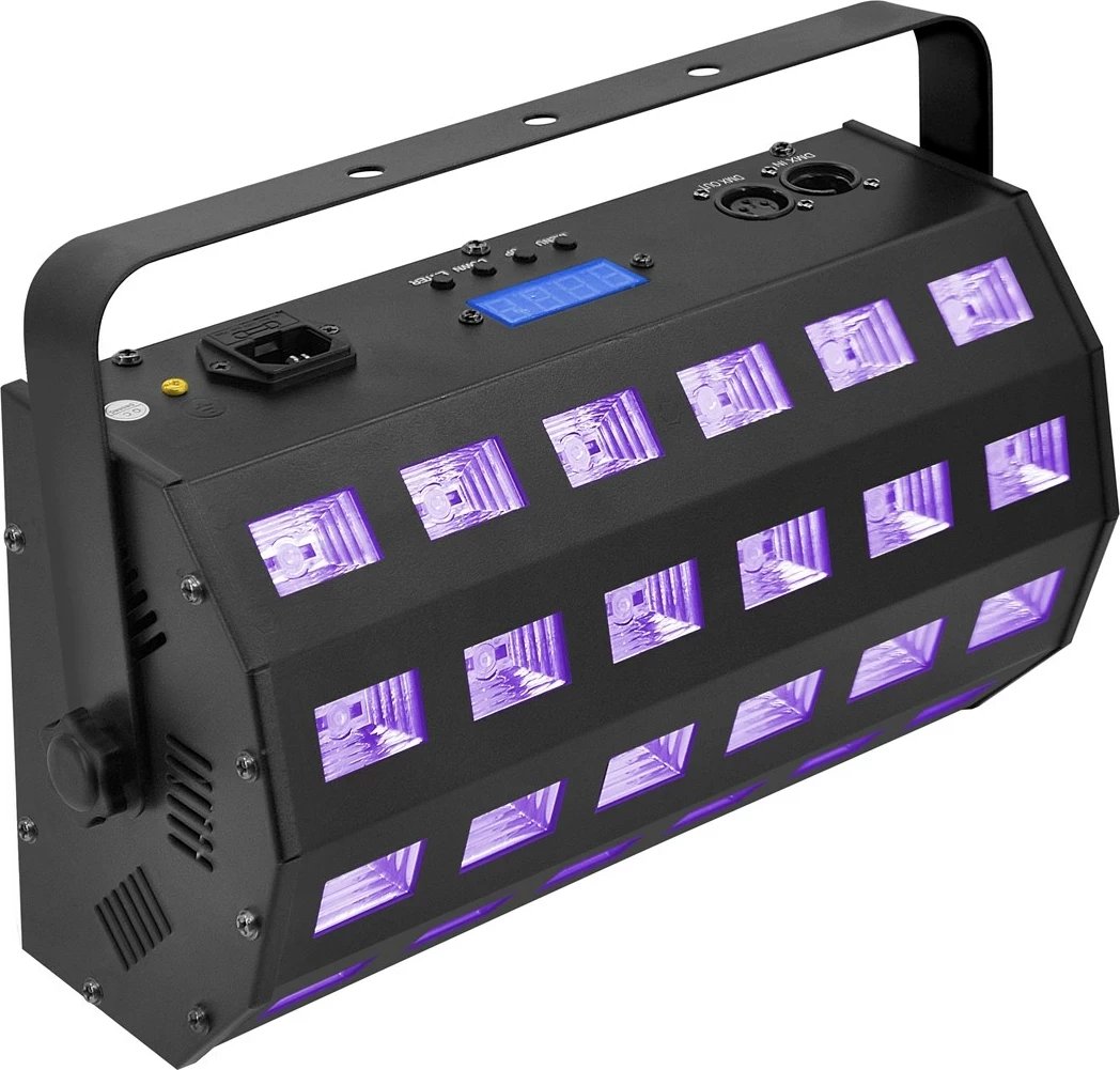 Prozhektor UV LIGHT4ME UV 24 + STROBE DMX, i zi