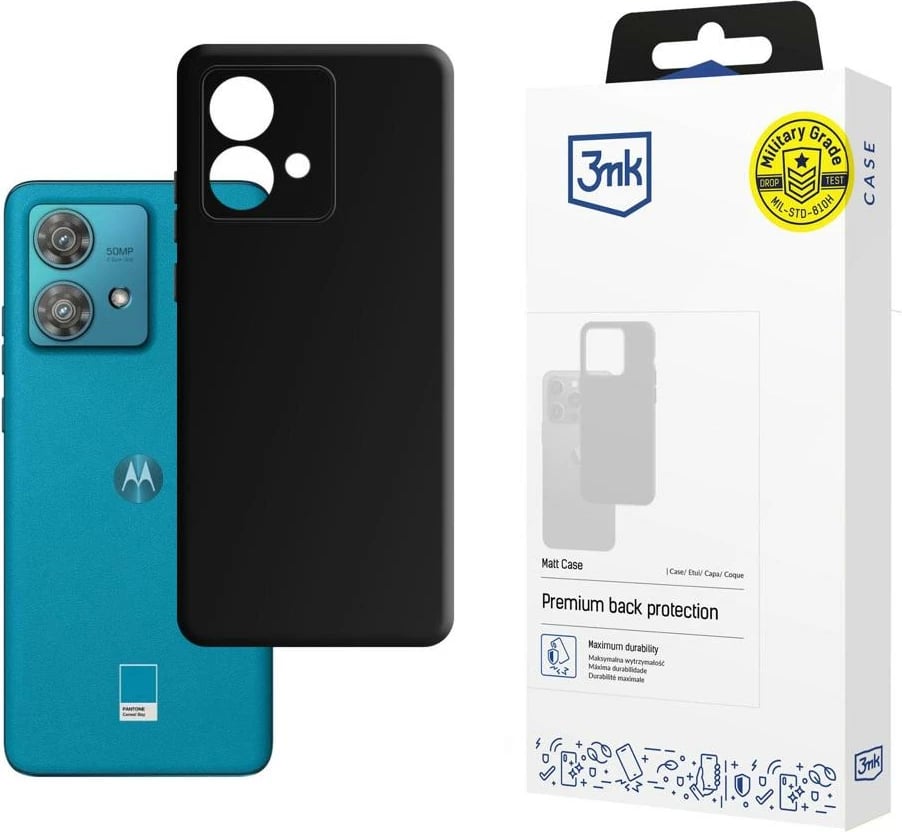 Mbështjellës 3mk Matt Case për Motorola Edge 40 Neo, i zi