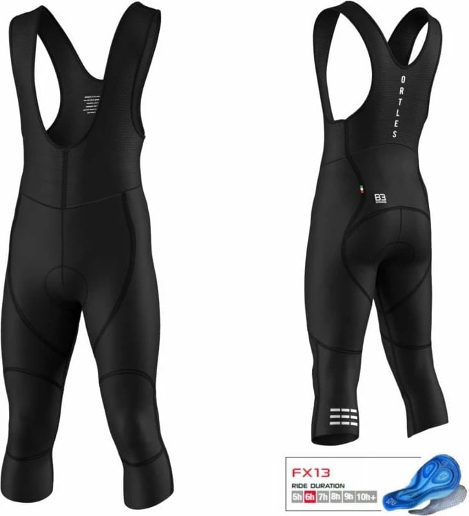 Shorce 3/4 për çiklizëm Biemme, të zeza