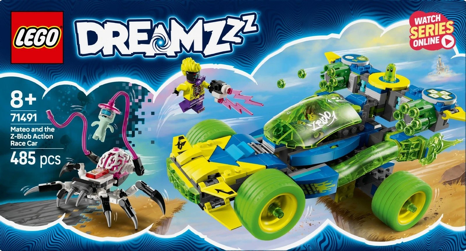 Set LEGO DREAMZzz Race Car Mateo and Z-Blob 71491, 485 pjesë