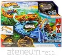 Set pista Hot Wheels Jurassic World Track Crash Splash Mattel, me dinosaur