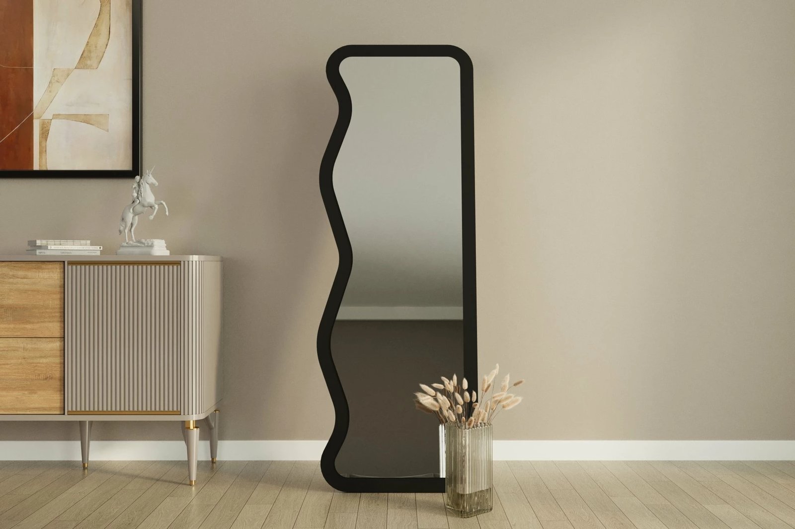 Pasqyrë Hanah Home Asel, e zezë