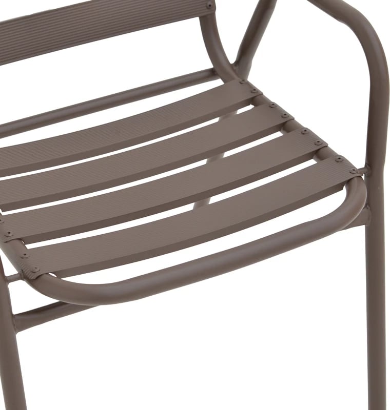 Karrige Sussie, metalike, ngjyrë kafe, me shufra alumini, 45x62x76cm