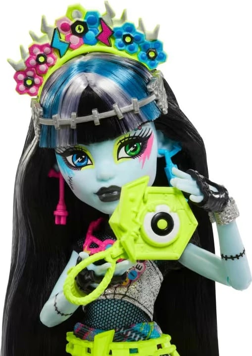 Kukull mode Monster High Mattel Frankie Stein HXH79 me aksesorë, shumëngjyrëshe