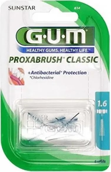 Furça ndërdhëmbësh zëvendësuese GUM Proxabrush Classic R.614, 4 copë