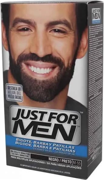 Ngjyrë për mjekër dhe mustaqe Just For Men Real Black unisex, 28.4g, e zezë