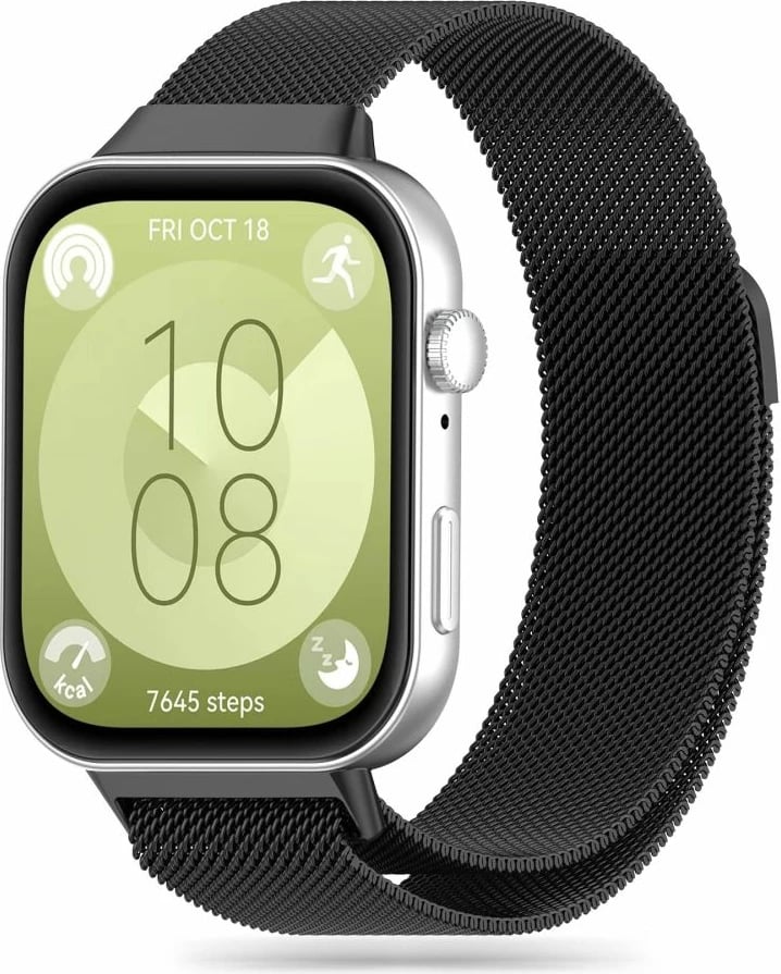 Rrip për smartwatch Tech-Protect MilaneseBand për Huawei Watch Fit 3, Inoks, Zi