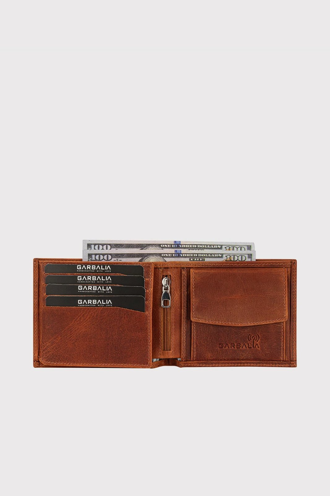 Portofol për burra, lëkurë natyrale, ngjyrë kafe, Arnold Crazy - Tan