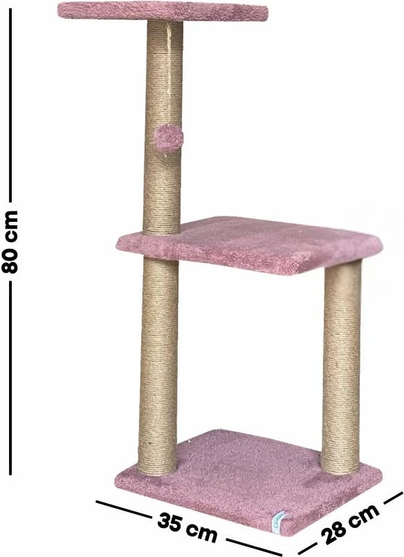 Dru për gërvishtje për mace, Tina 1, ngjyrë rozë e zbehtë