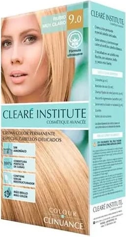 Ngjyrë për flokë unisex Clearé Institute 9.0 Rubio Muy Claro