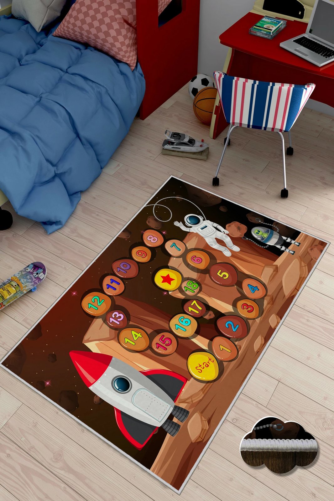 Qilim për fëmijë, shumëngjyrësh, 80x120cm, Conceptum Hypnose, WOOKECE088