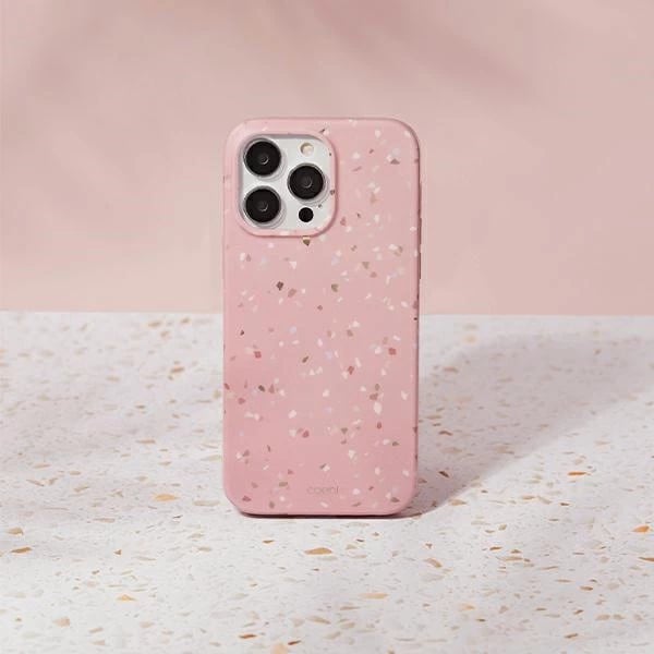 Mbështjellës UNIQ Coehl Terrazzo për iPhone 14 Pro Max, rozë