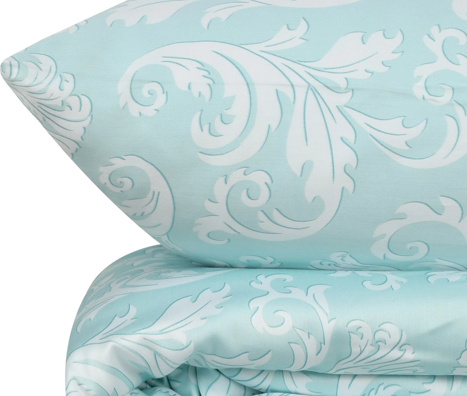 Set mbulesë jorgani njëpersonësh satin, Verano, ngjyrë mint