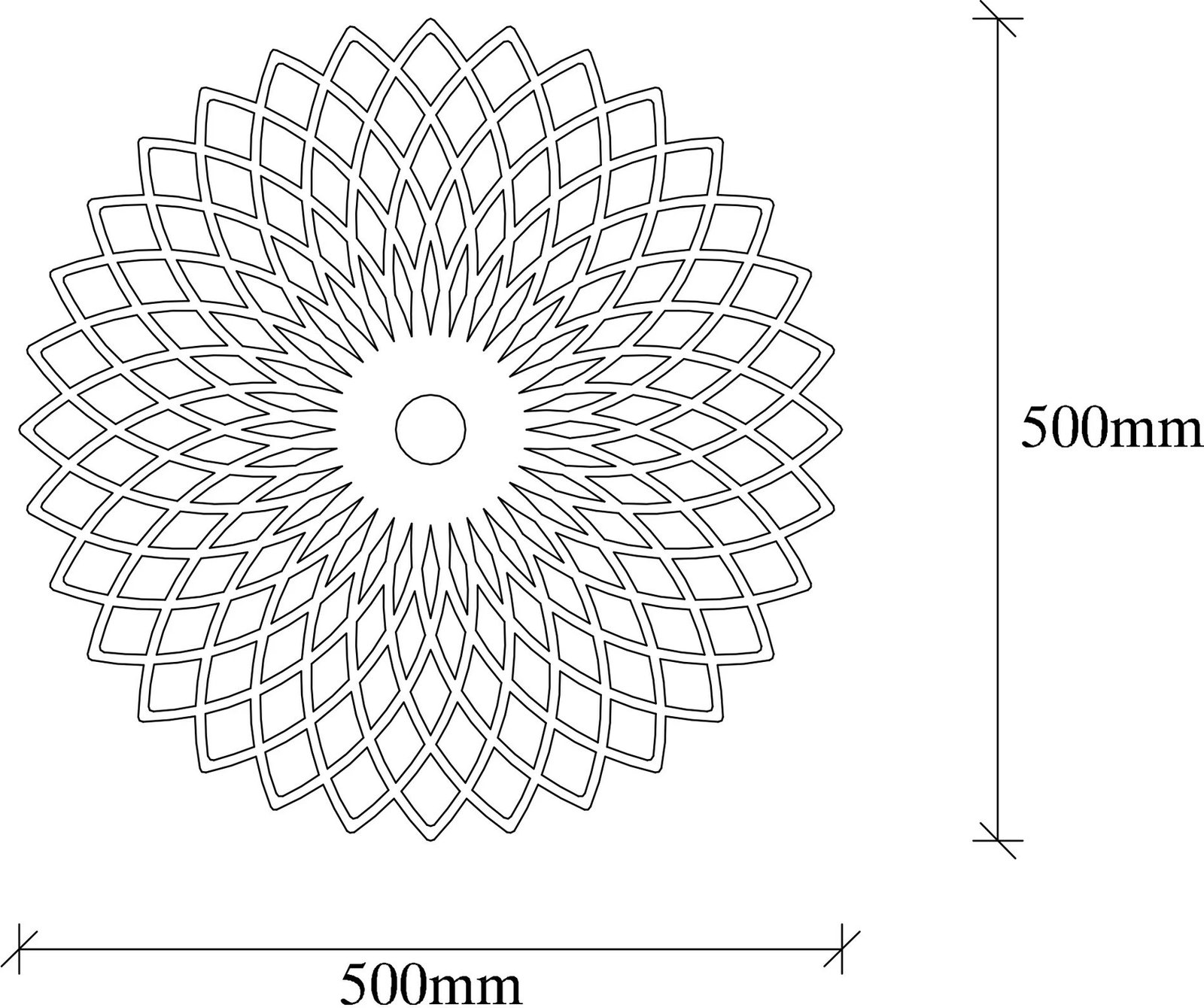 Llambë muri Opviq Fellini, e zezë, MR-987, 50x12x50cm