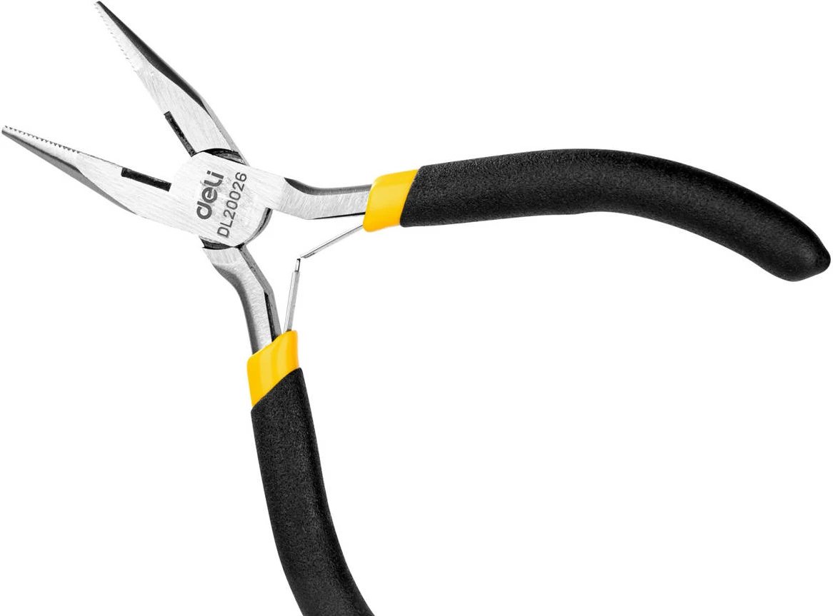 Pinca mini Deli Tools EDL20026, 5 inç, çelik karboni, verdhë