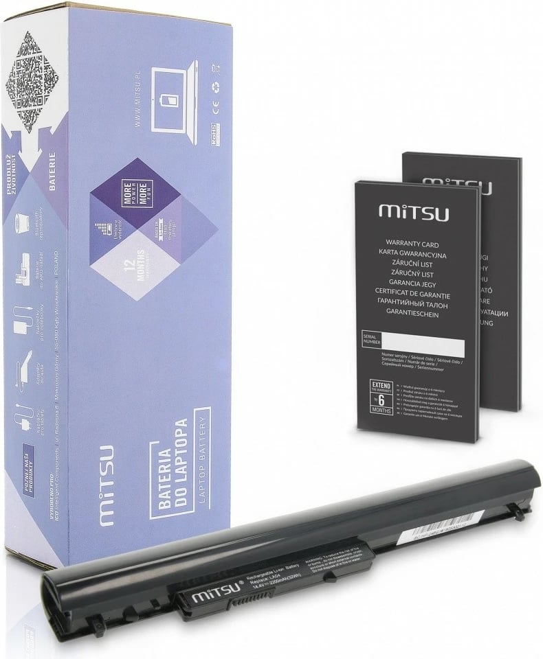 Bateri laptopi Mitsu BC/HP-248G1S për HP 248 G1, 340 G1, 2200 mAh, 14.4-14.8V, e zezë