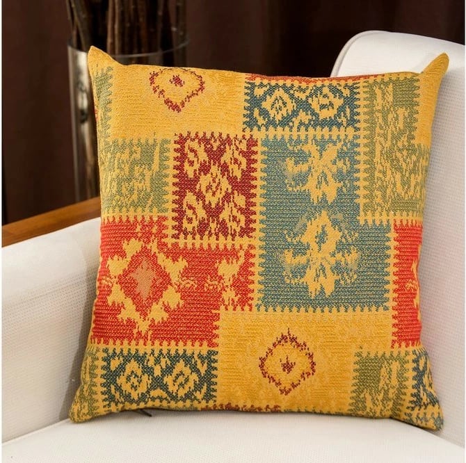 Jastëk dekorativ Aberto Design, Zeto, ngjyrë e verdhë