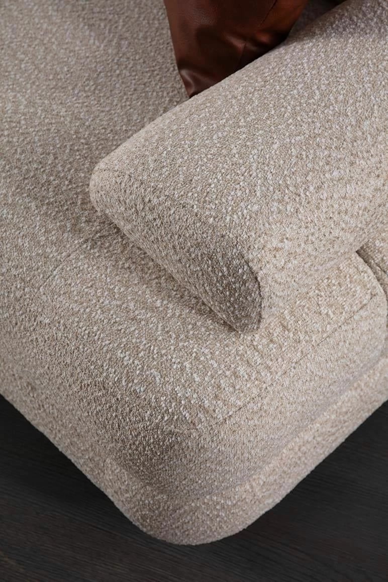 Kënd-sofë krevate Atelier del Sofa, kënd i majtë, ngjyrë krem