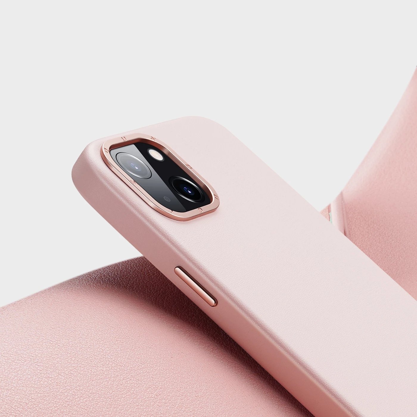 Mbështjellës Dux Ducis Grit për iPhone 14 Plus, lëkurë ekologjike, MagSafe, rozë