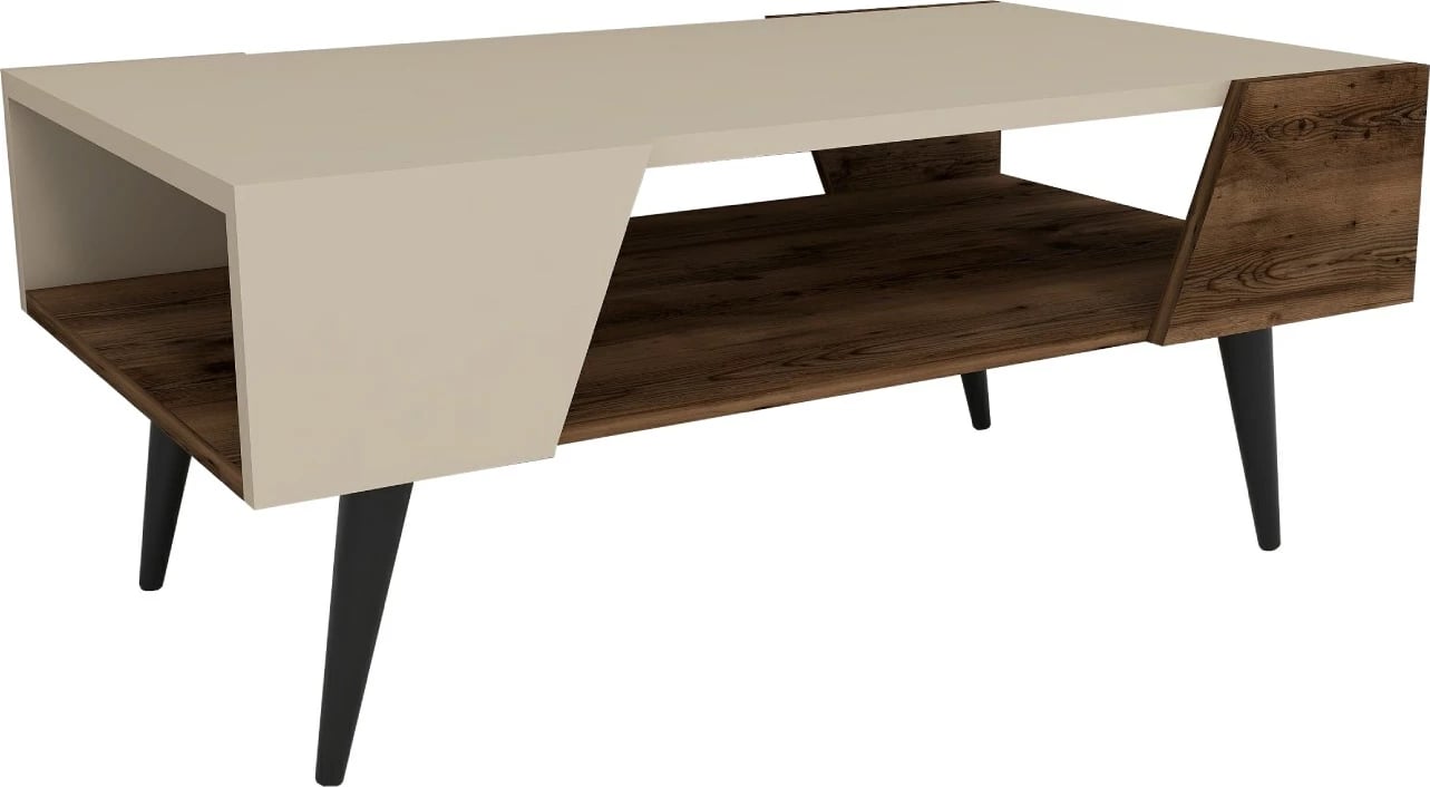 Tavolinë kafeje Hanah Home, aren-bezhë, dru arre e çelët