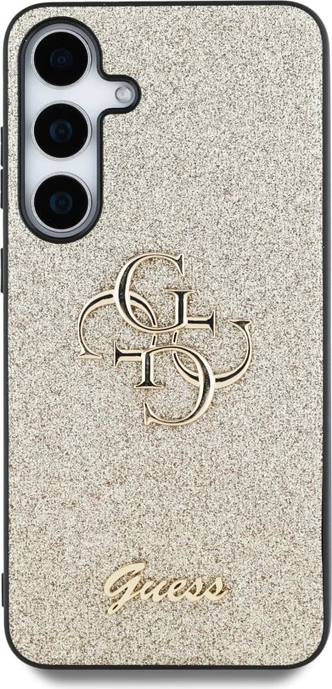 Mbështjellës Guess Fixed Glitter Big 4G Metal Logo për Samsung Galaxy S25, Ari Mbështjellës Guess Fixed Glitter Big 4G Metal Logo për Samsung Galaxy S25, Ari