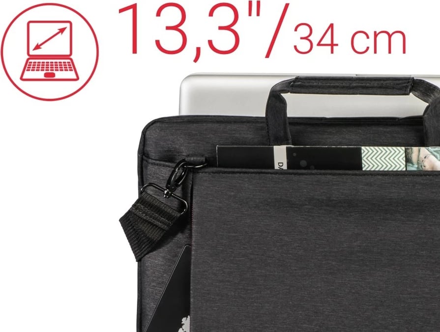 Çantë laptopi Hama Manchester 13.3 inç, e zezë