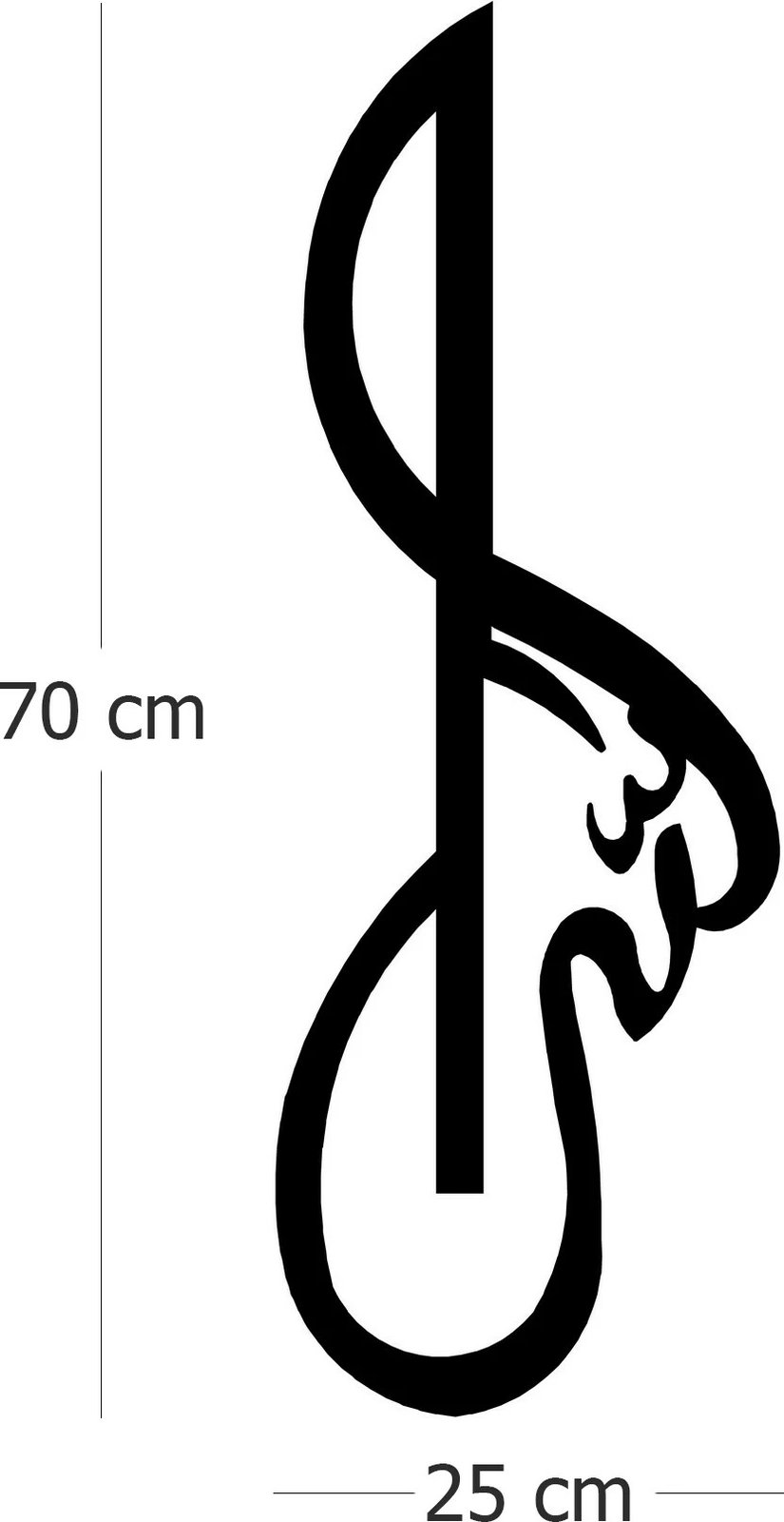 Aksesor dekorativ metalik për mur, Allah 03, ngjyrë e zezë, Wallity, 25x70cm