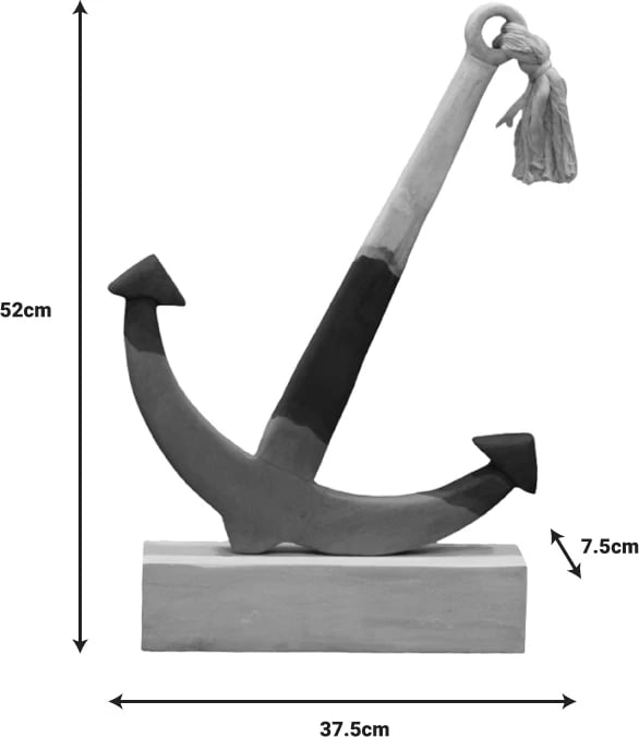 Dekor tavoline me ankorë detare Elize Inart, dru mango, 37.5x7.5x52cm Dekor tavoline me ankorë detare Elize Inart, dru mango, 37.5x7.5x52cm