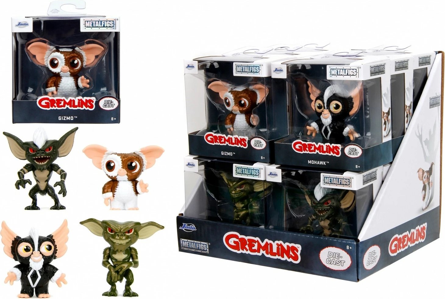 Figurinë metalike Jada Toys Gremlins, 6.5 cm, për koleksionistë, ngjyra të ndryshme