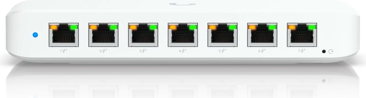 Switch Ubiquiti Ultra 60W, 8 porta, Gigabit, Managed, PoE, i bardhë
