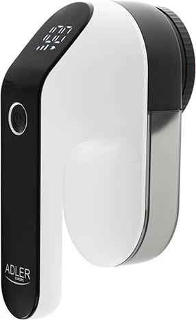 Heqës pushash Adler AD 9618, LCD, 3 shpejtësi, bateri 2000mAh, kokë 6.5 cm, USB-C, bardhë-e zezë