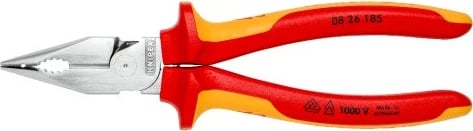 Pinca të holla Knipex 08 26 185, 185mm, dorezë portokalli/kuqe