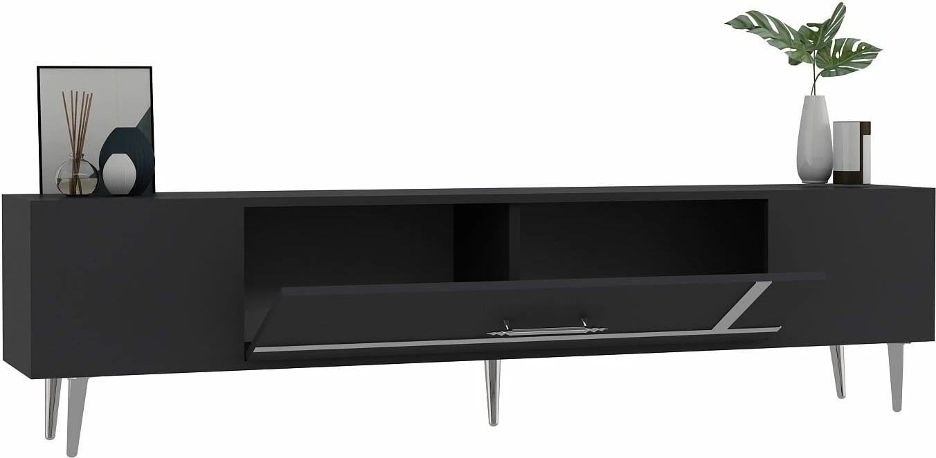 Komodë TV Skye Decor, anthracite, silver, Dekop1