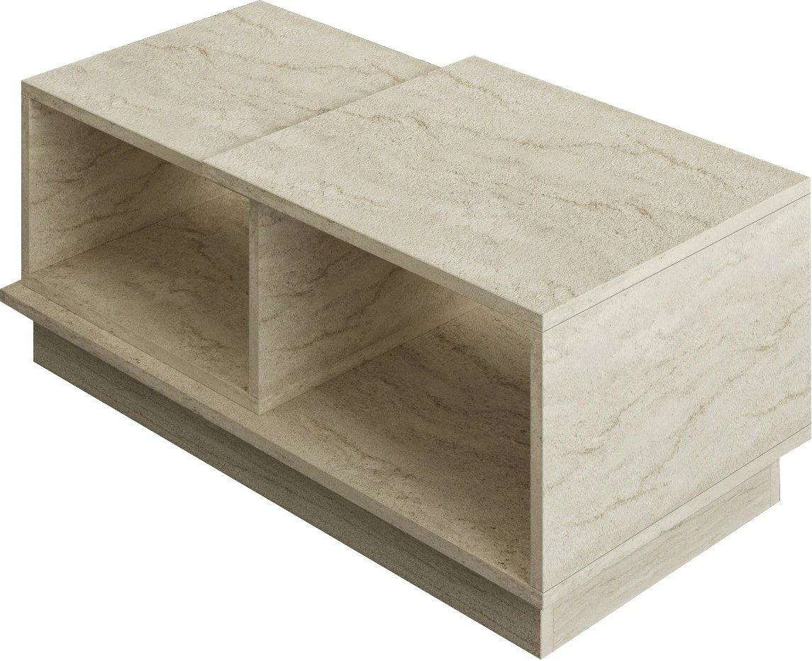 Tavolinë kafeje Hanah Home, koncept mermeri, ngjyrë travertin