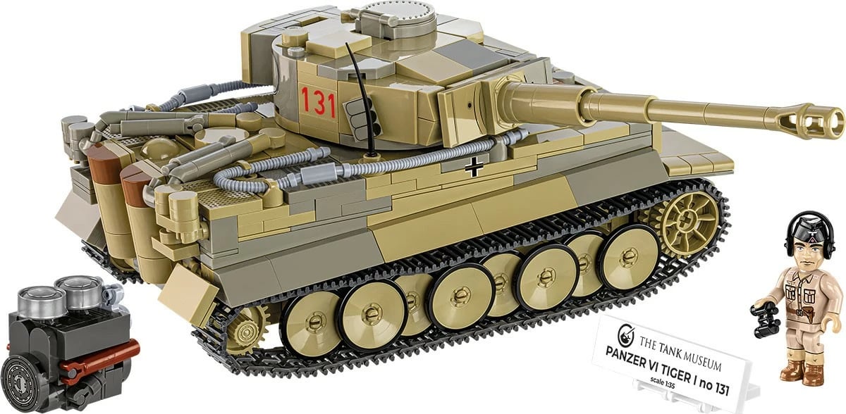 Set ndërtimi Cobi Klocki Panzer VI Tiger I no 131, 898 pjesë, me figurë, e verdhë