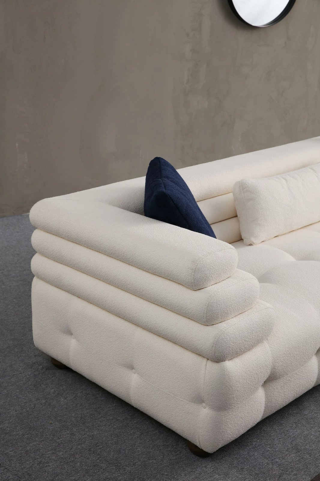 Divan treshe Atelier del Sofa, Boston 3, i bardhë