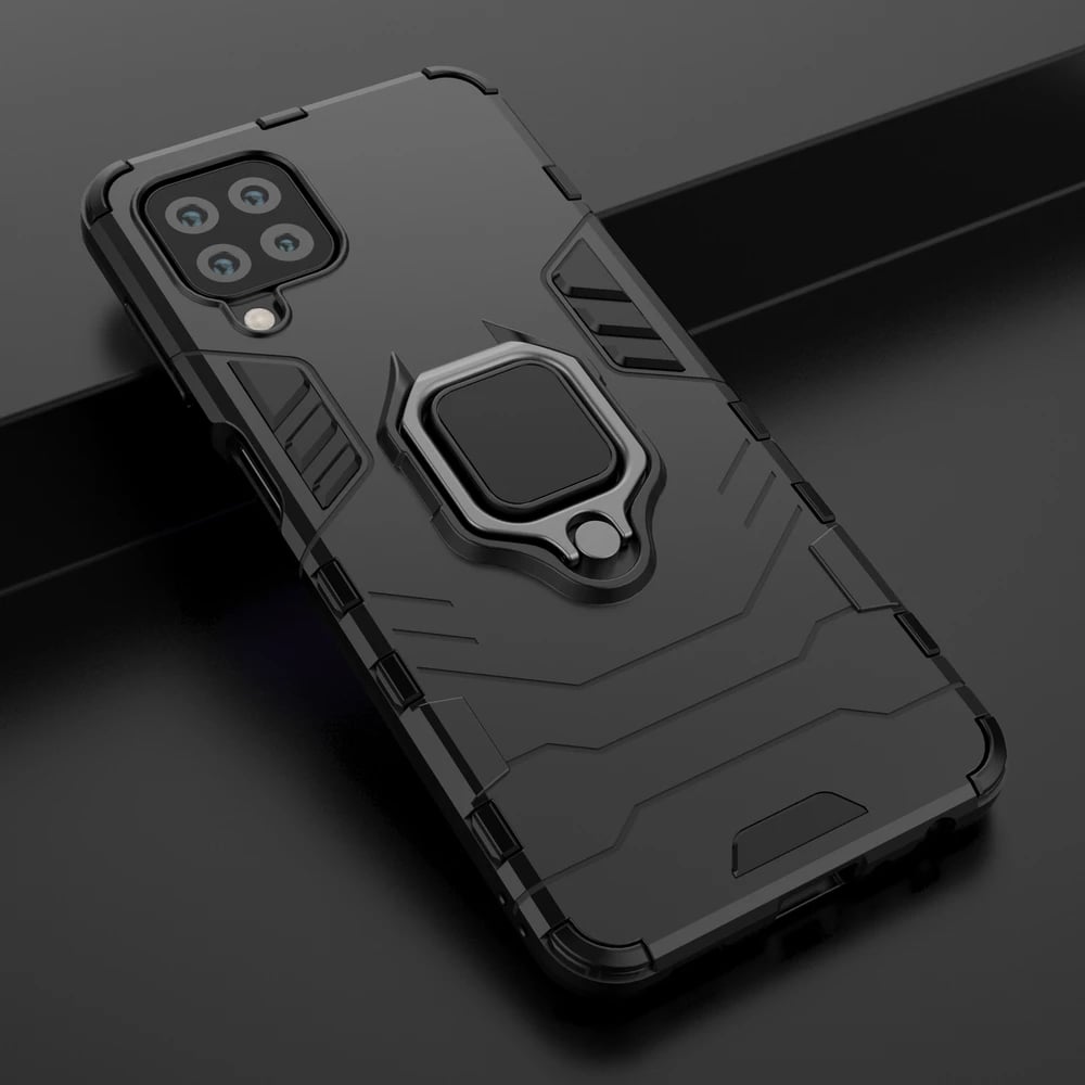 Mbështjellës Hurtel Ring Armor për Samsung Galaxy A22, me mbajtëse gishti dhe këmbë, kaltër