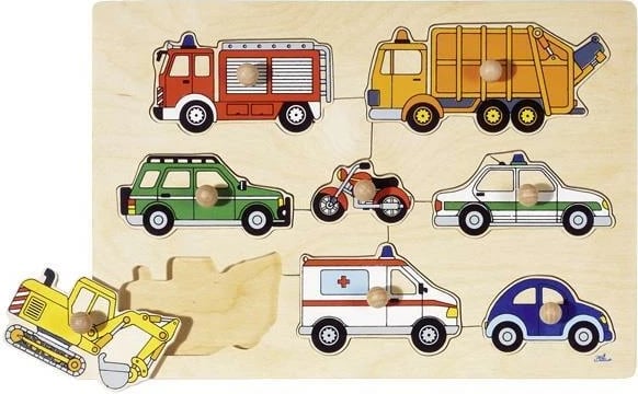 Puzzle druri GOKI Transport 30x21cm 8 pjesë