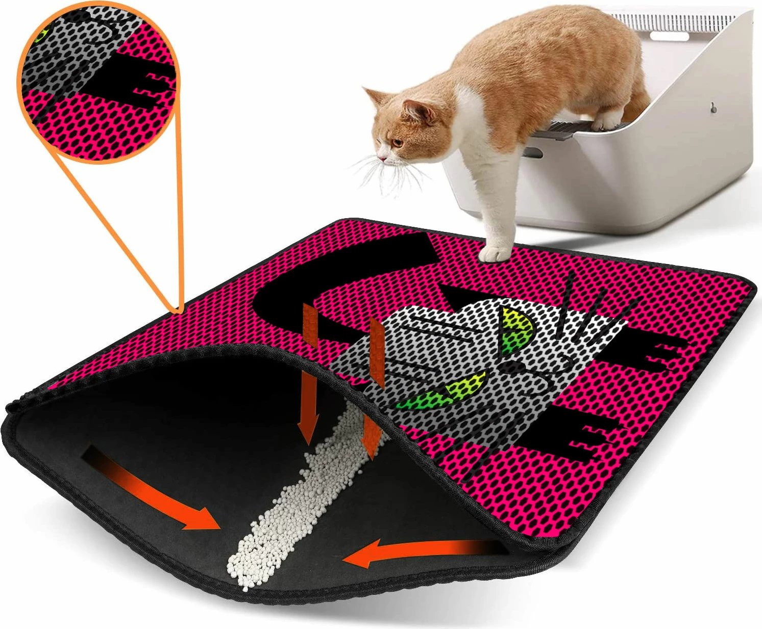 Tapet për rërë mace, shumëngjyrësh, Paws & Whiskers, Nrszn0182, 45x60cm