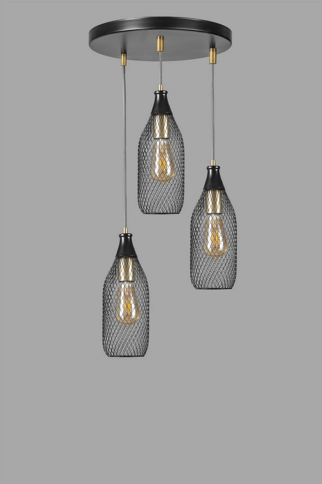 Llambë tavani Opviq Rio, 3 drita, metal i zi