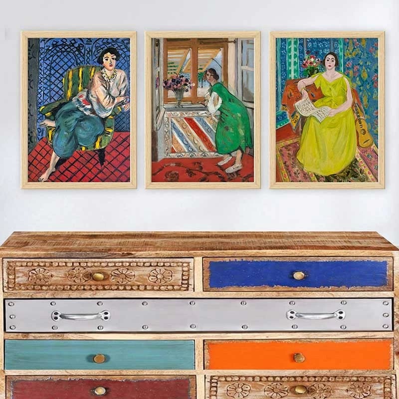 Pikturë dekorative me kornizë (3 copë), Wallity, 3NTC_UN895327_3545