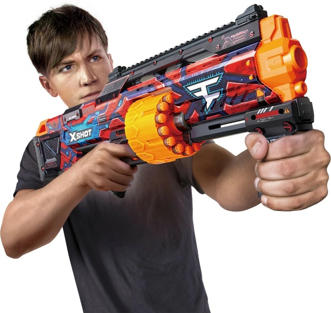 Blaster lodër ZURU X-Shot Skins Last Stand FaZe Clan me 16 shigjeta, shumëngjyrëshe