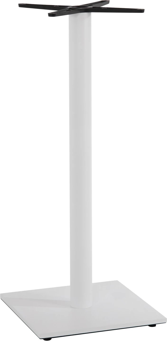 Bazë për tavolinë bari, metalike, ngjyrë e bardhë mat, FH439.02, 45x45x107H cm