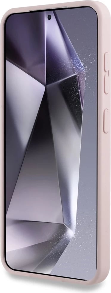 Mbështjellës Karl Lagerfeld Silicone Double Heads And Circle MagSafe për Samsung Galaxy S25, Rozë