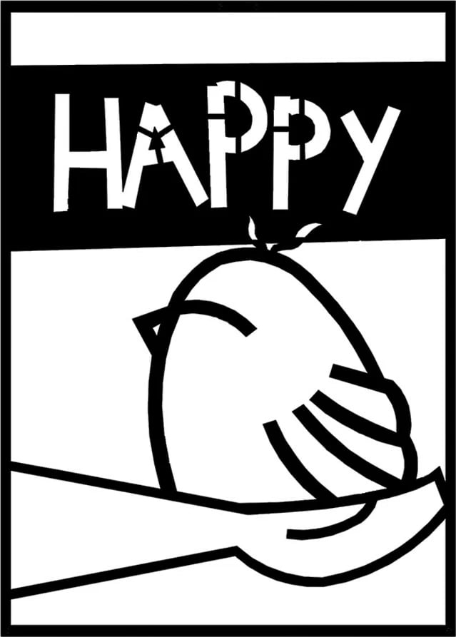 Aksesor dekorativ metalik për mur, Wallity, Happy, ngjyrë e zezë, 50x70cm