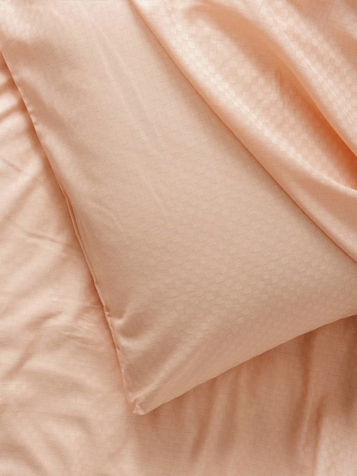 Set mbulesë për jorgan njëpersonësh, ngjyrë salmon, L'essentiel, plaid