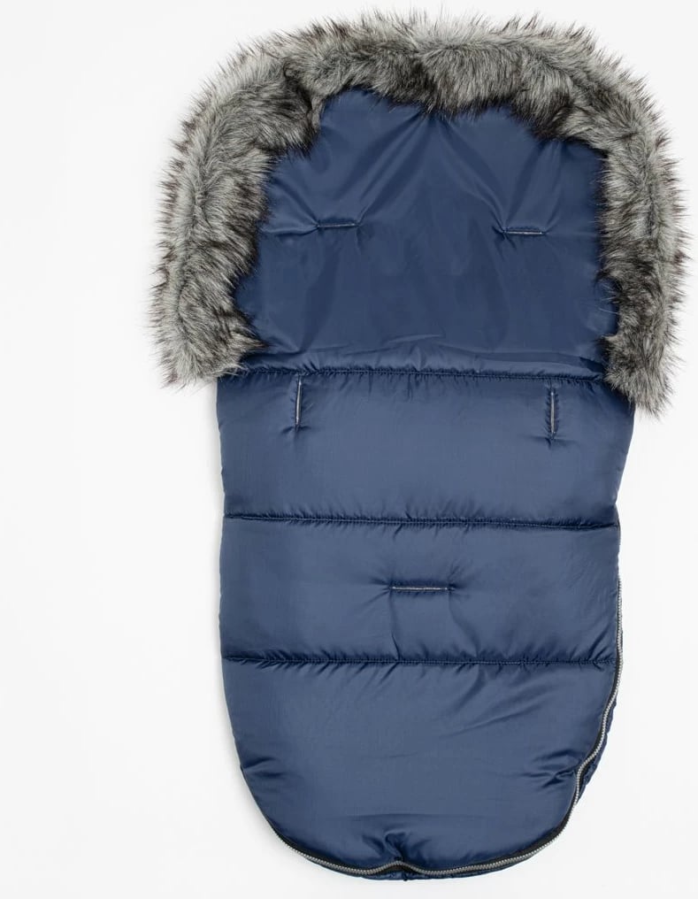 Thes gjumi karroce New Baby Lux Wool, shtresë leshi, universal me vrima për rrip 5-pikësh, 49x95 cm, blu