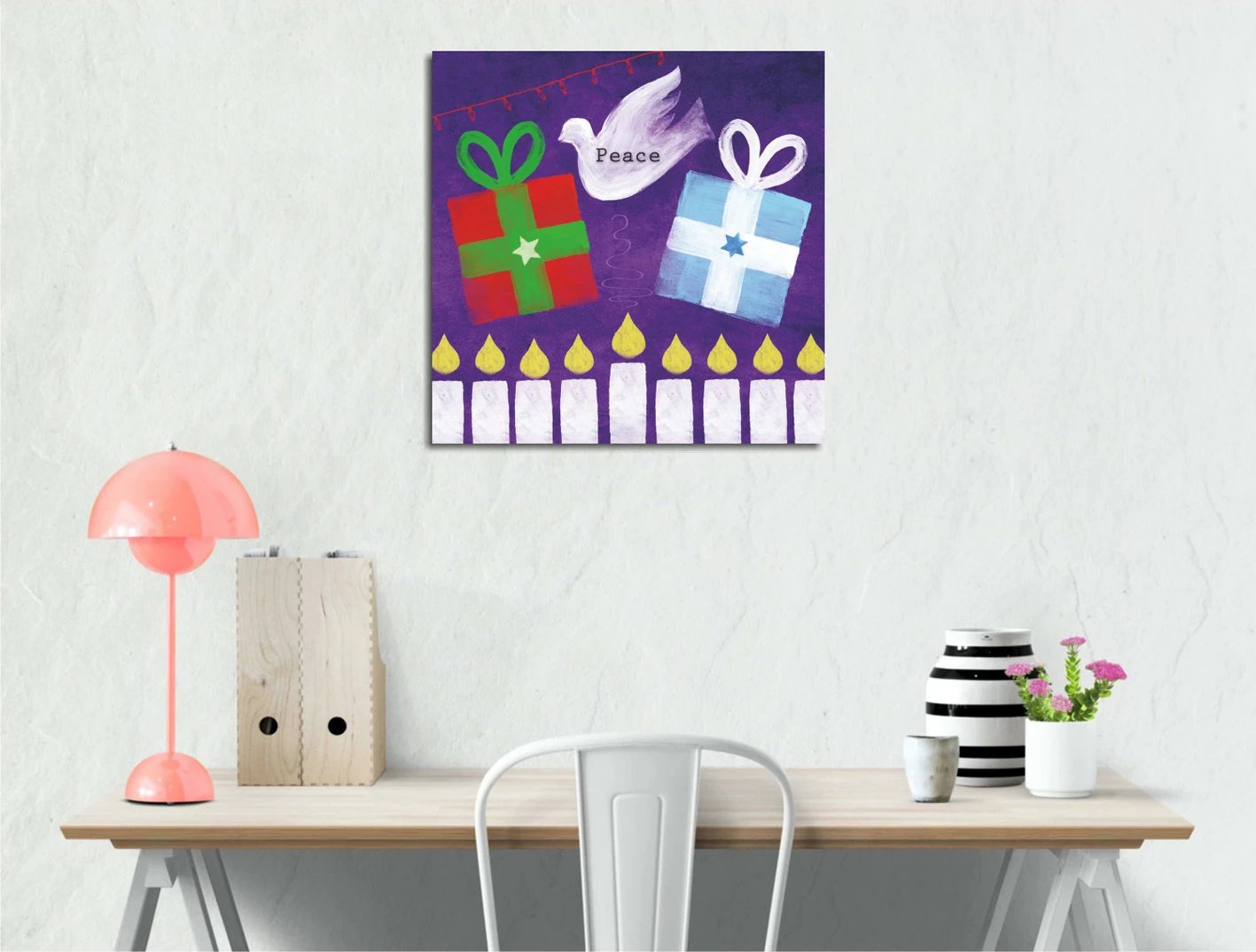 Pikturë dekorative në kanavacë, shumëngjyrëshe, Wallity KC198, 45x45cm