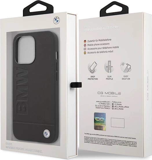 Mbështjellës BMW BMHMP14XSLLBK për iPhone 14 Pro Max 6.7", hardcase, MagSafe, i zi