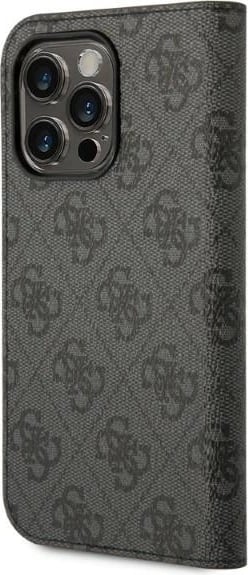 Mbështjellës Guess Bookcase 4G Vintage Gold Logo për iPhone 14 Pro Max 6.7", i zi